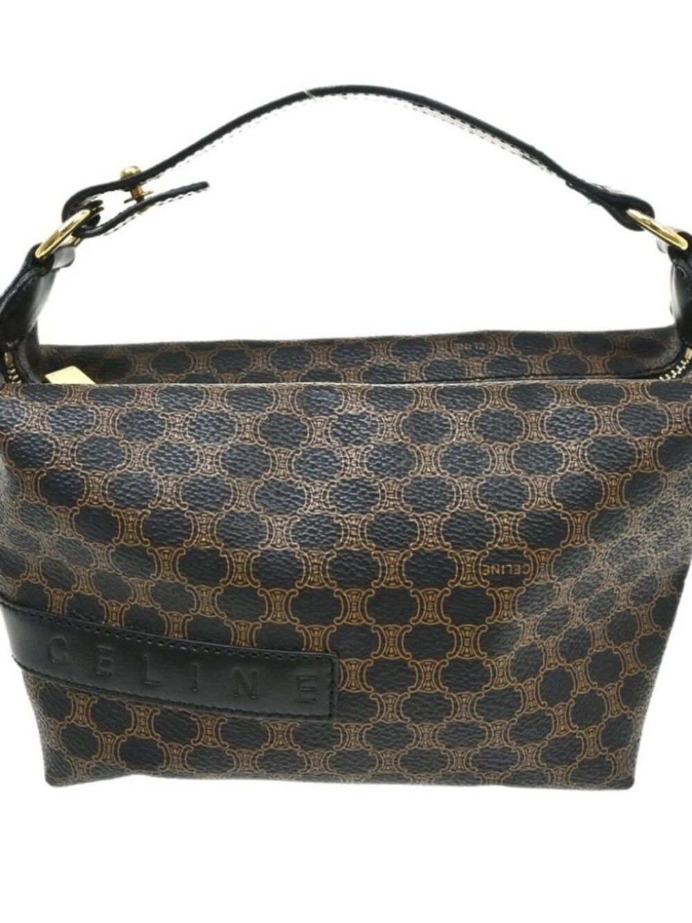 Celine Brown Black Macadam Handbag MC01/1 NQ09843